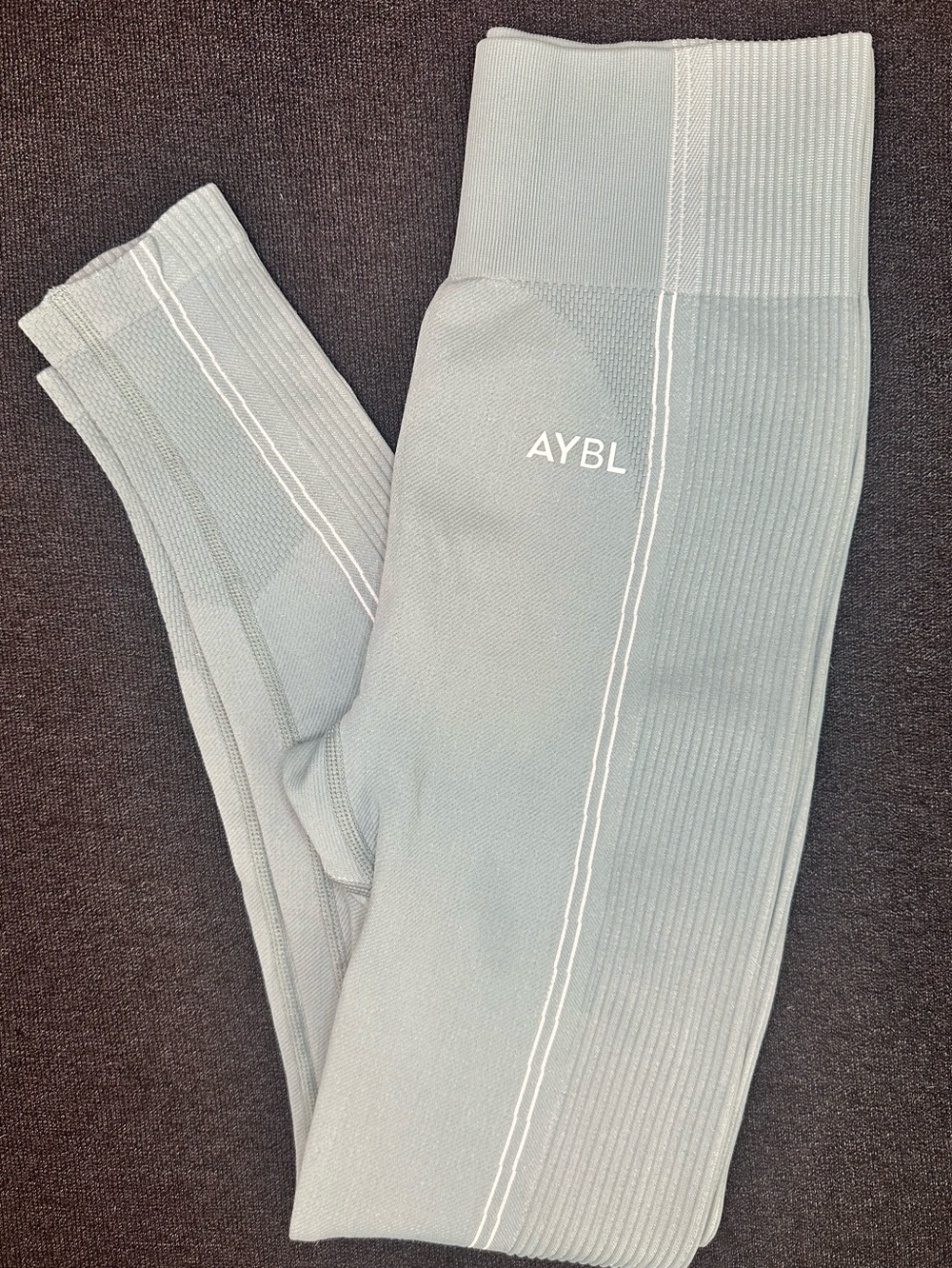 AYBL Seamless Ribbed Leggings Women’s Small Sage Green High Rise Gym Workout